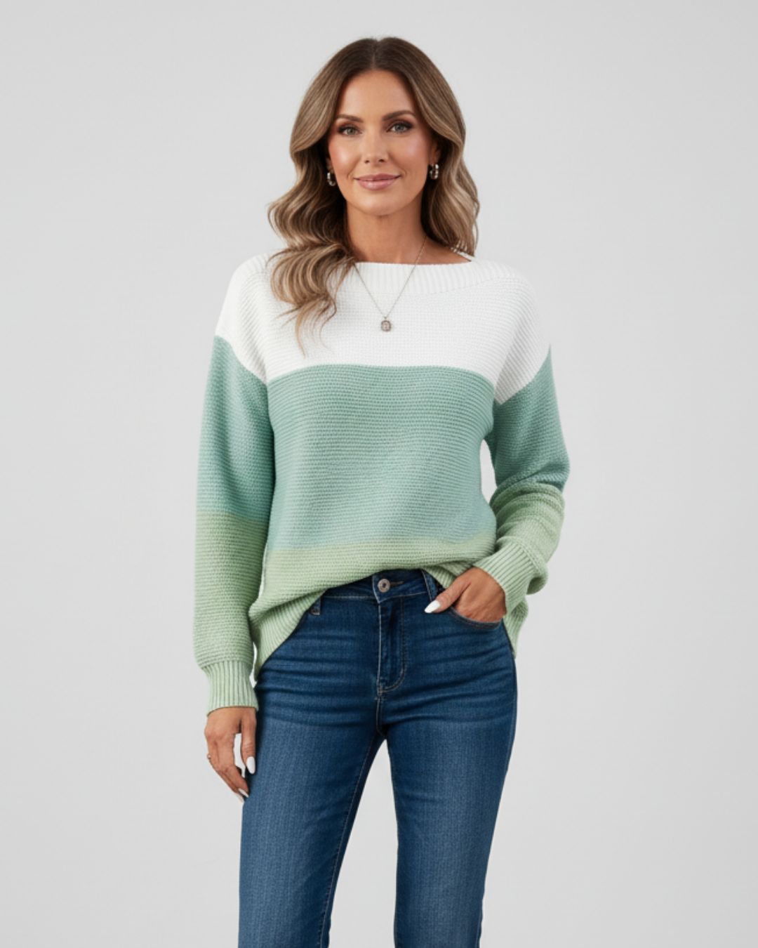 Colorblock Knit Sweater