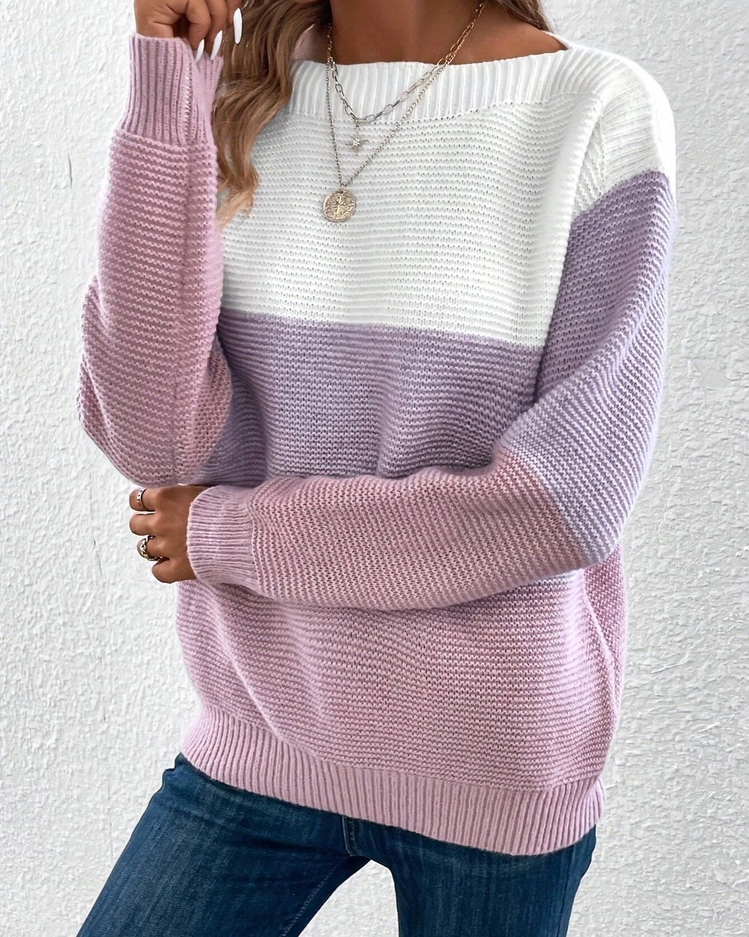 Colorblock Knit Sweater
