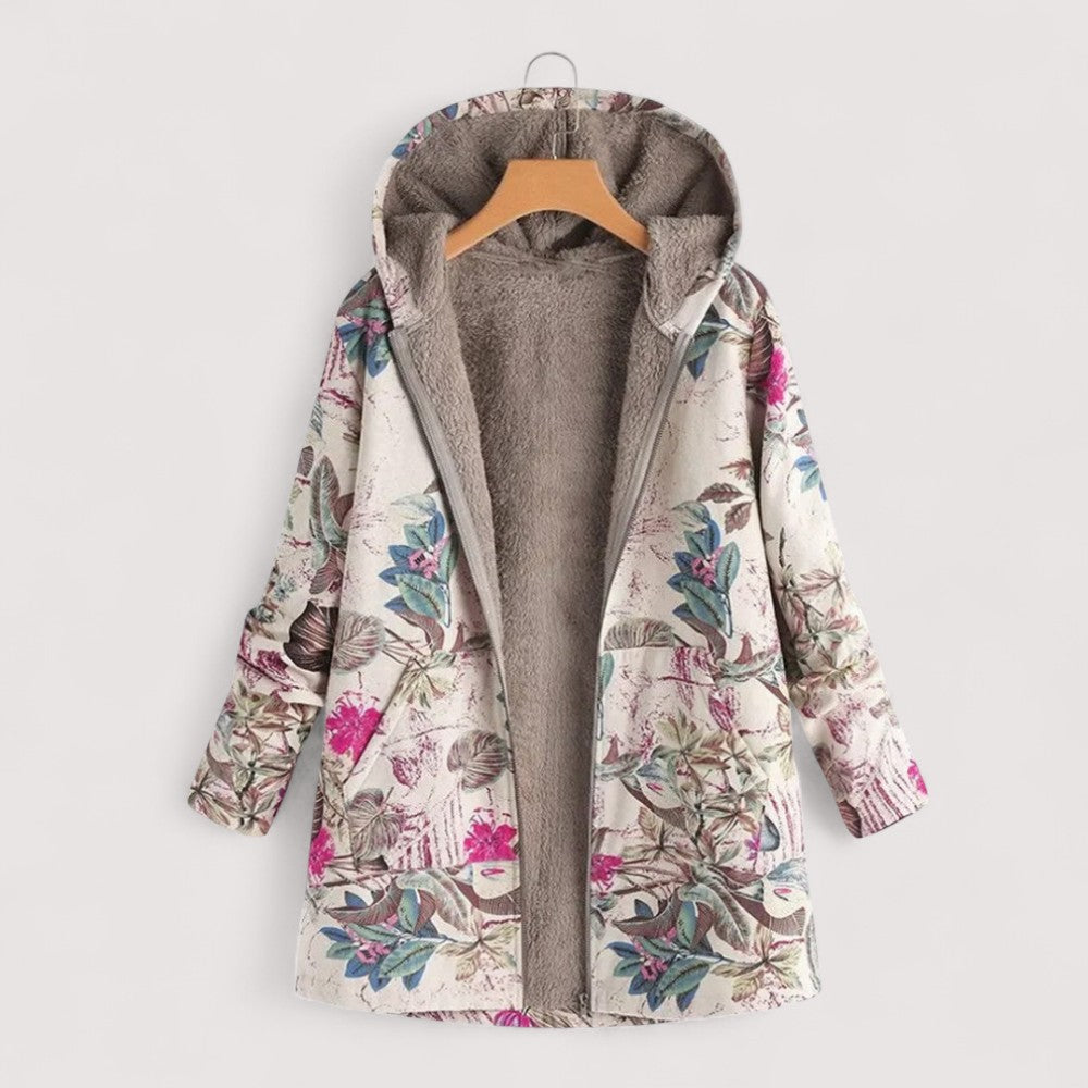 Noor | Warme Jas met Fleecevoering en Print