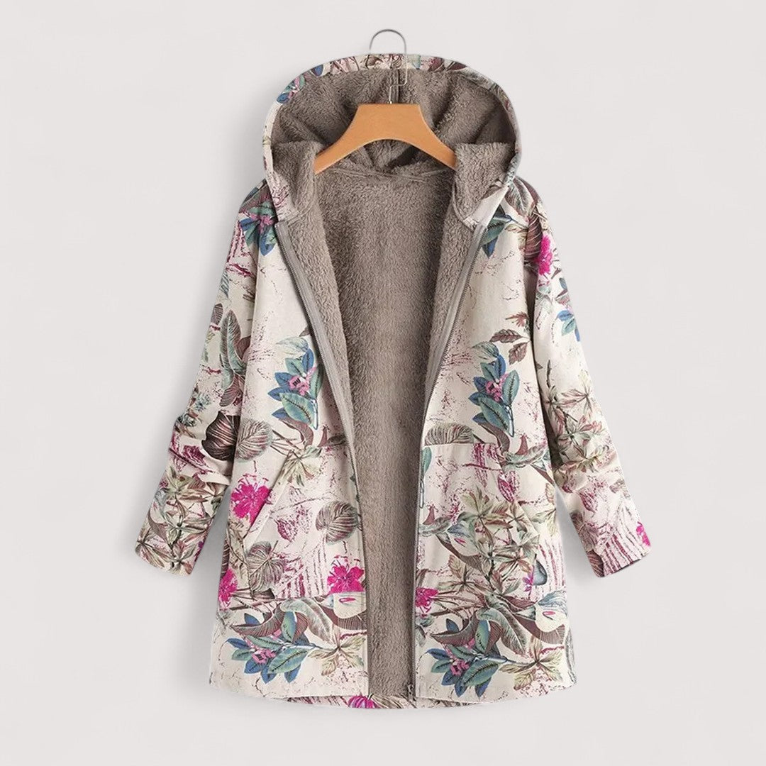 Noor | Warme Jas met Fleecevoering en Print