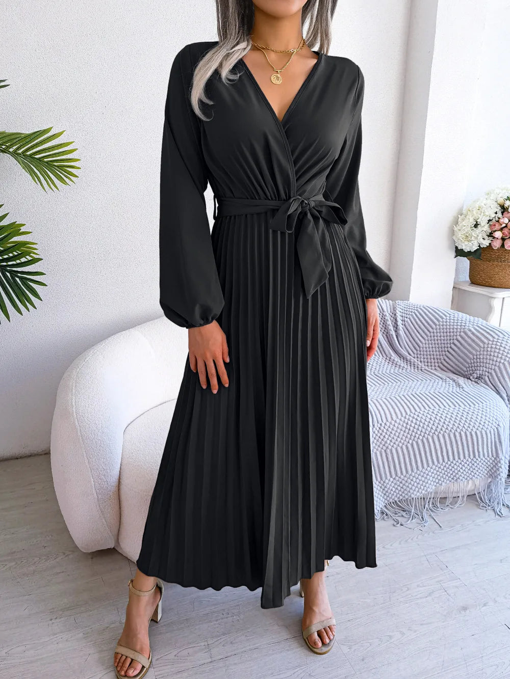 Thea | Elegante Plissé Jurk