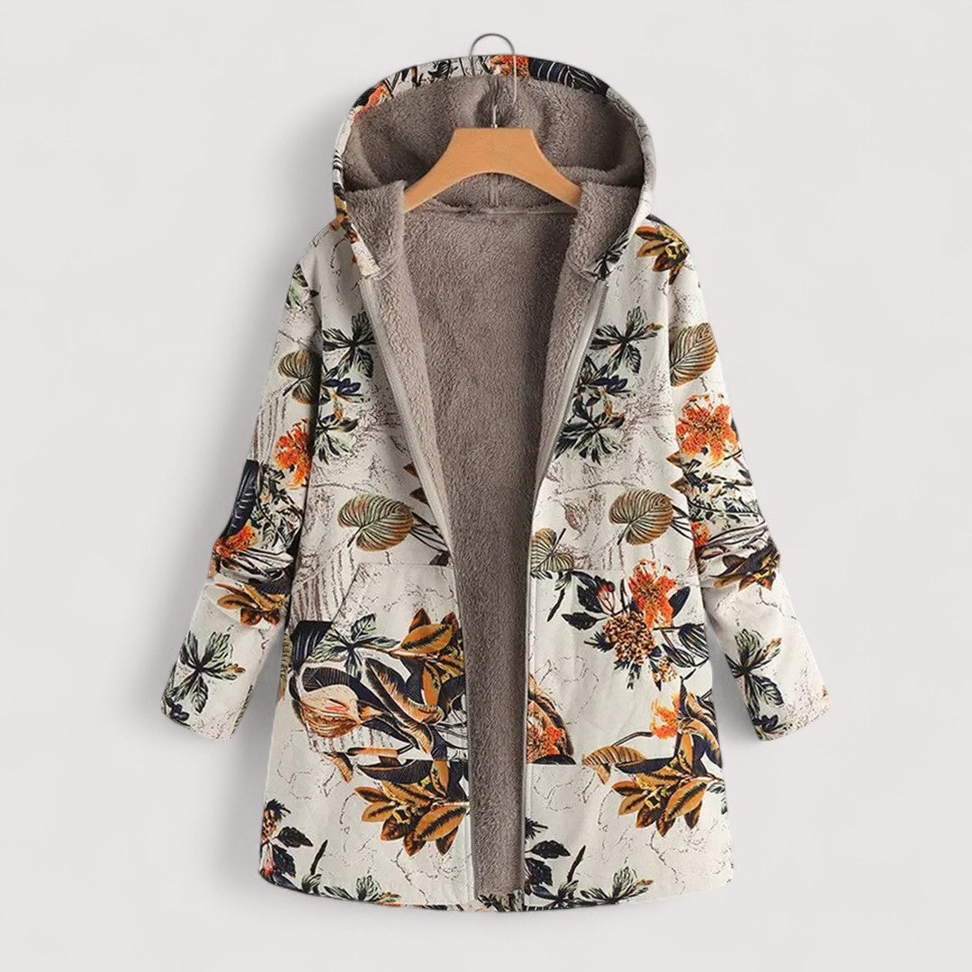 Noor | Warme Jas met Fleecevoering en Print