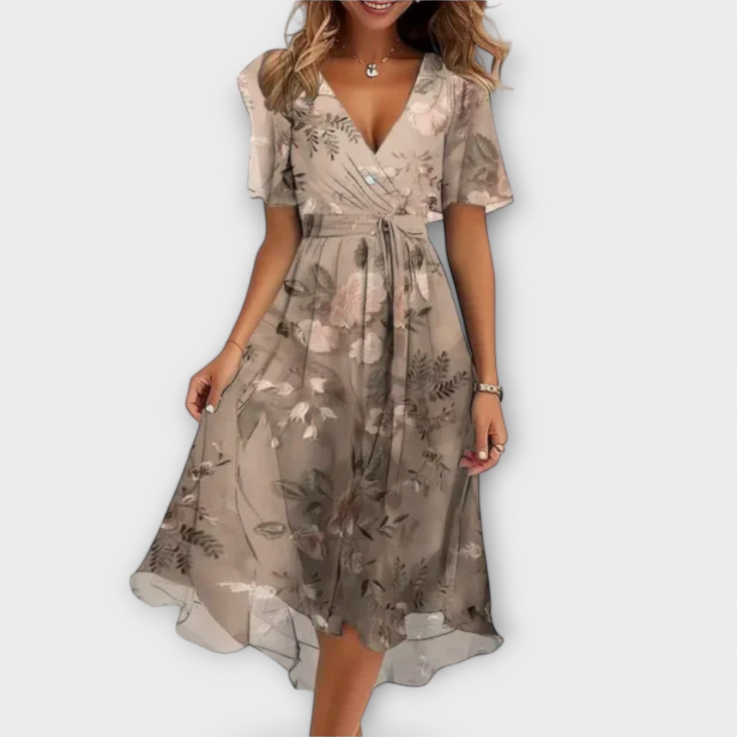 Alice | Elegante V-hals jurk voor Vrouwen
