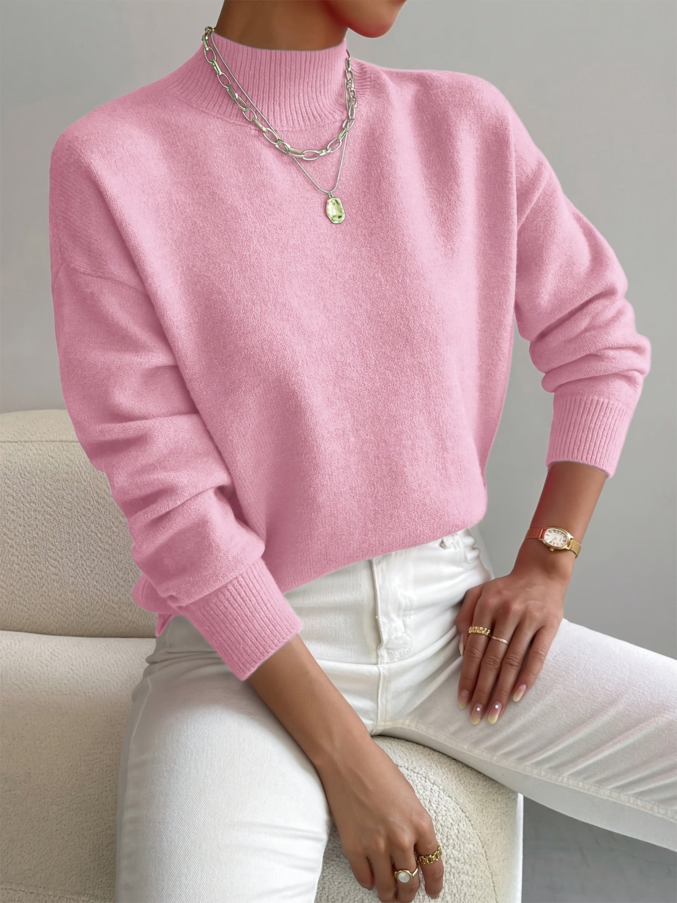Elegant Mock Neck Sweater