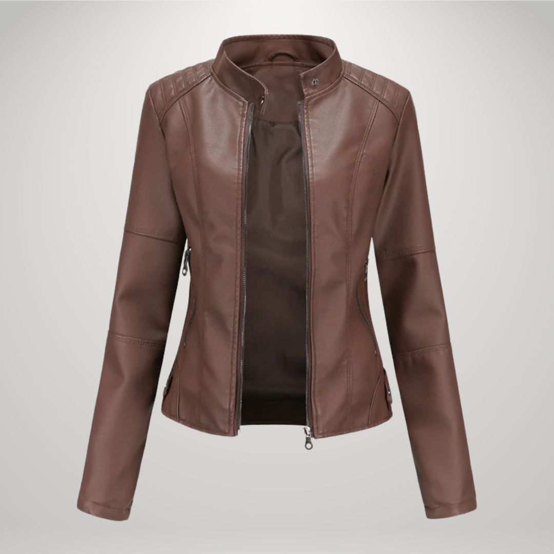 Silvia | Klassieke Leren Bikerjas