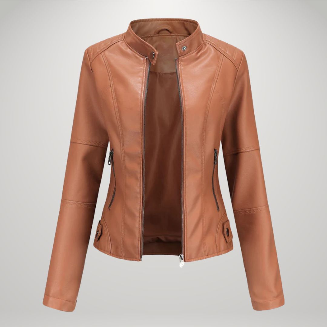 Silvia | Klassieke Leren Bikerjas