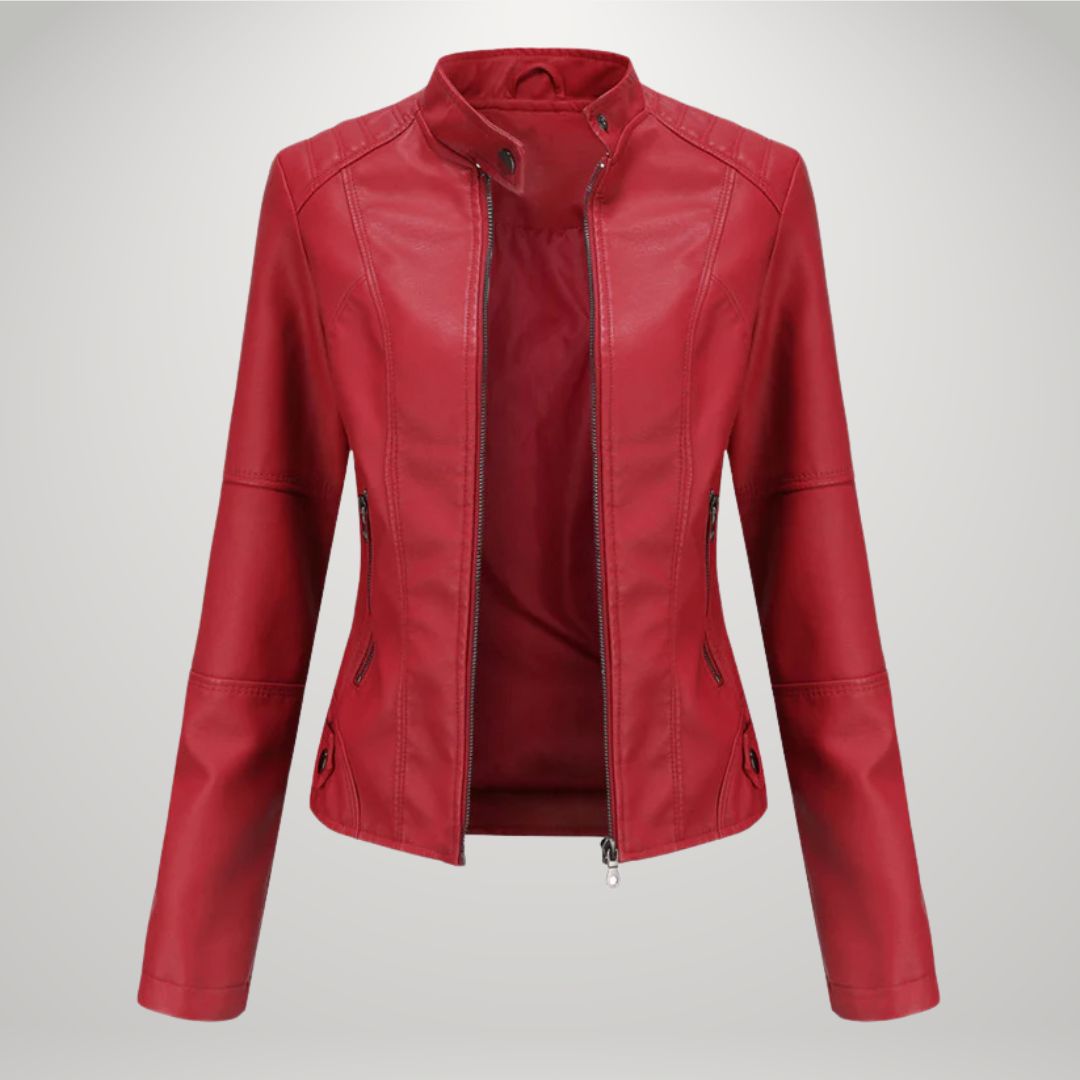 Silvia | Klassieke Leren Bikerjas