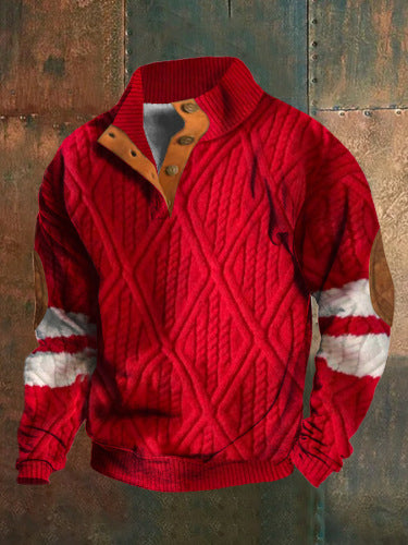 3D Sweater Hot Digital Printing Stand Collar Men's Clothing