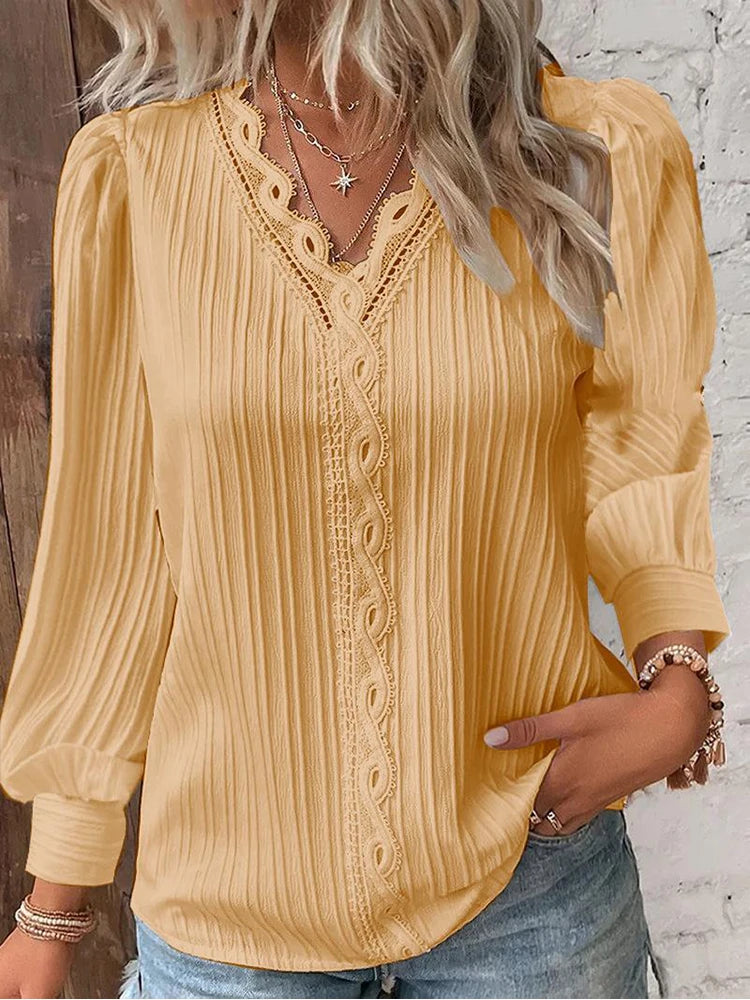 Anouk | Chiffon blouse met V-hals