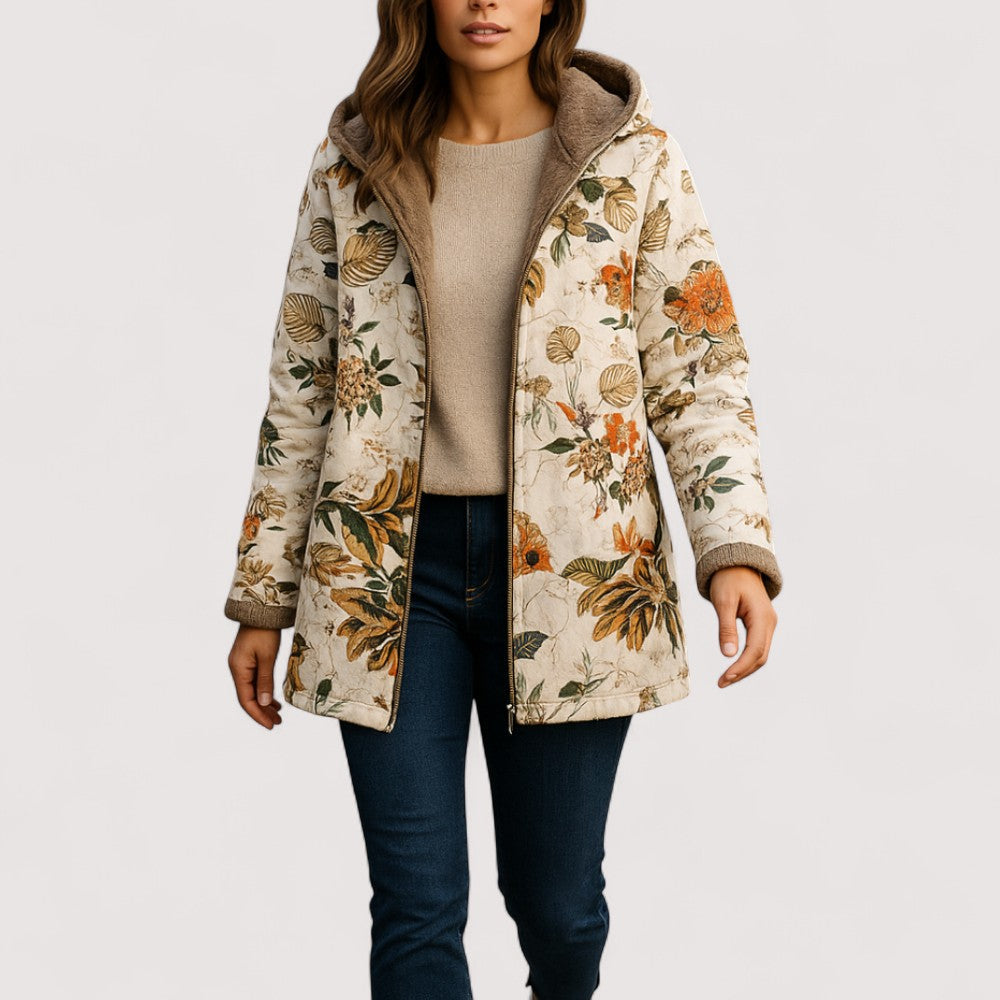 Noor | Warme Jas met Fleecevoering en Print