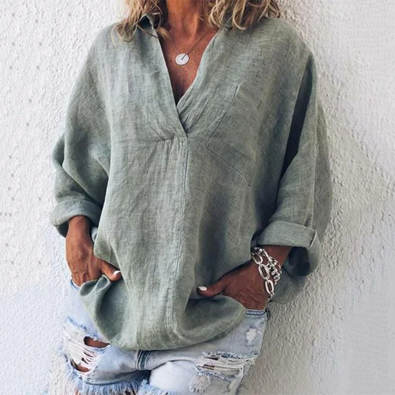 Carole | Zomerse Blouse met Relaxte Pasvorm