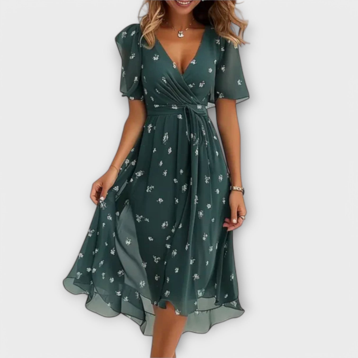 Alice | Elegante V-hals jurk voor Vrouwen