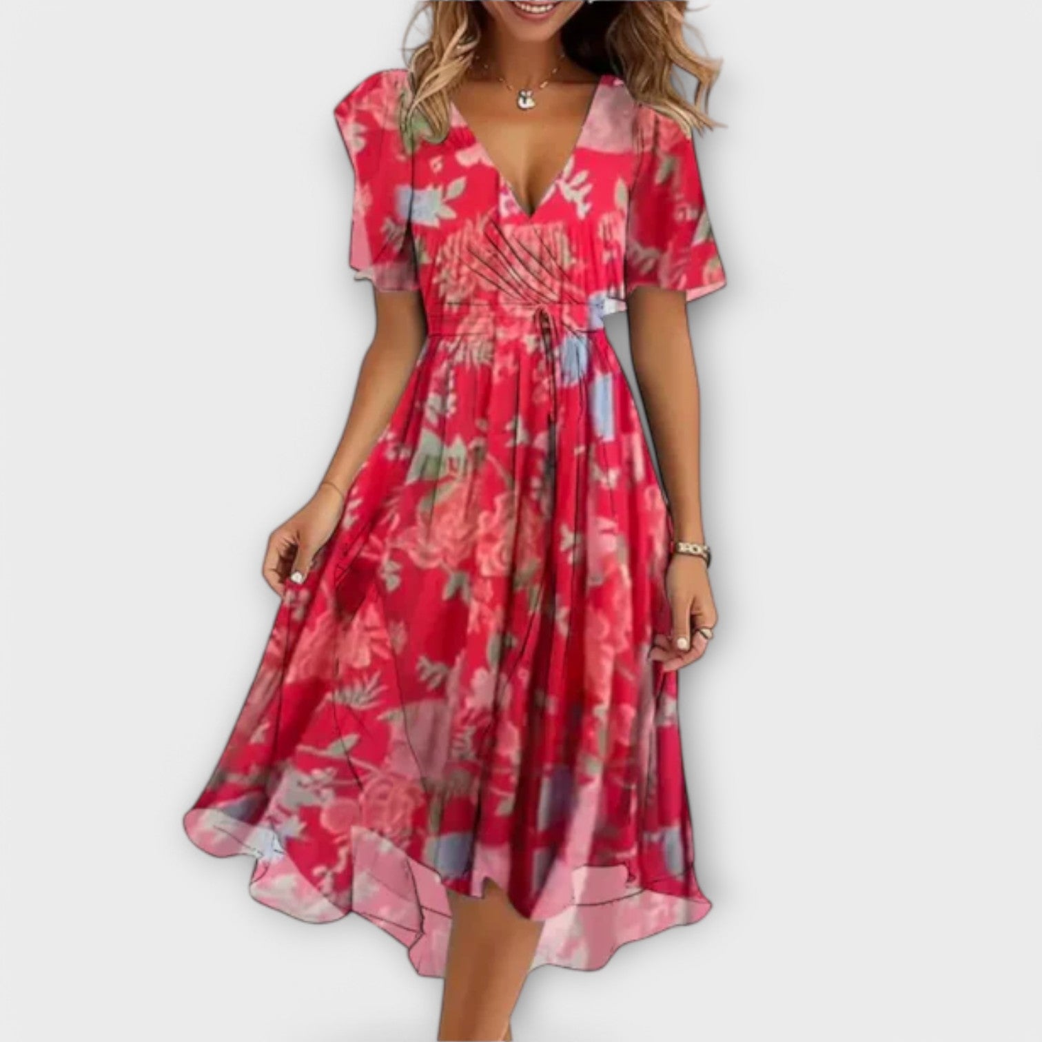 Alice | Elegante V-hals jurk voor Vrouwen